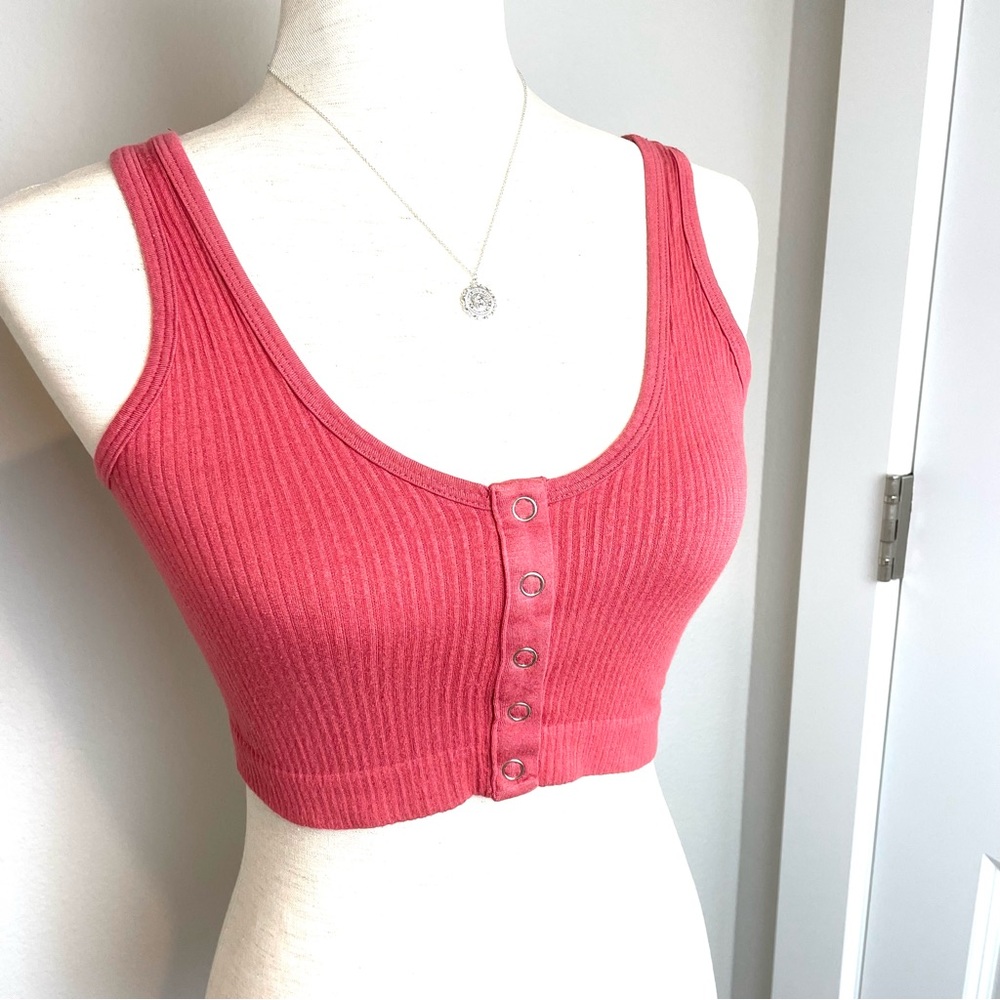 Urban Outfitters Out From Under Cropped Tank Ribbed Women’s XS/S Red Rust Rose